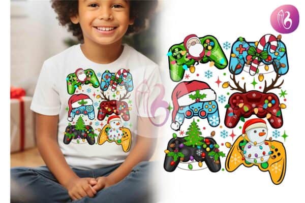 christmas-gaming-controller-t-shirt-kids