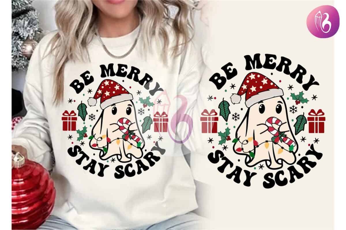 be-merry-stay-scary-cute-christmas-ghost