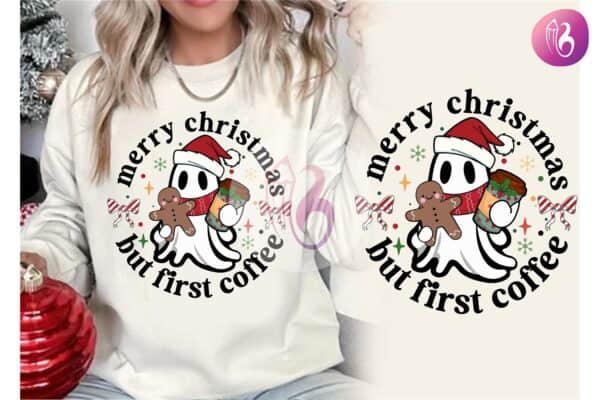 coffee-cute-christmas-ghost-t-shirt