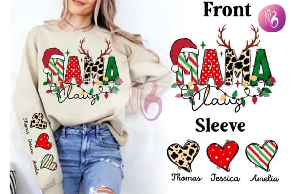 mama-claus-with-kids-name-christmastime