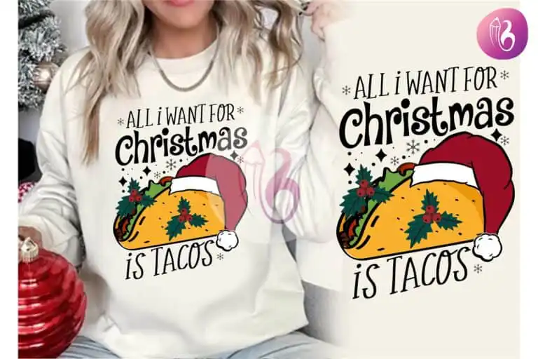all-i-want-for-christmas-is-tacos-shirt