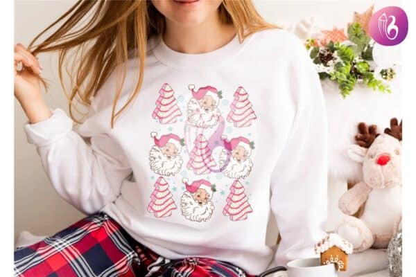 cute-pink-santa-claus-tree-cakes-little