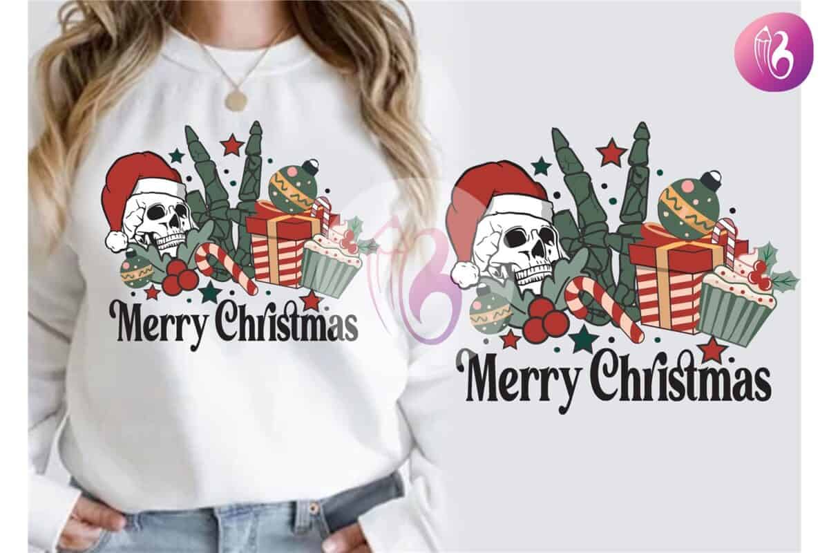 merry-christmas-skeleton-t-shirt-design