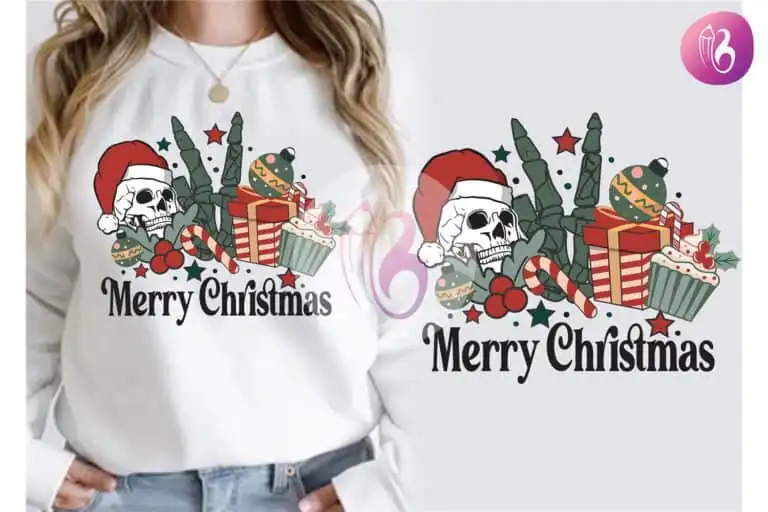 merry-christmas-skeleton-t-shirt-design