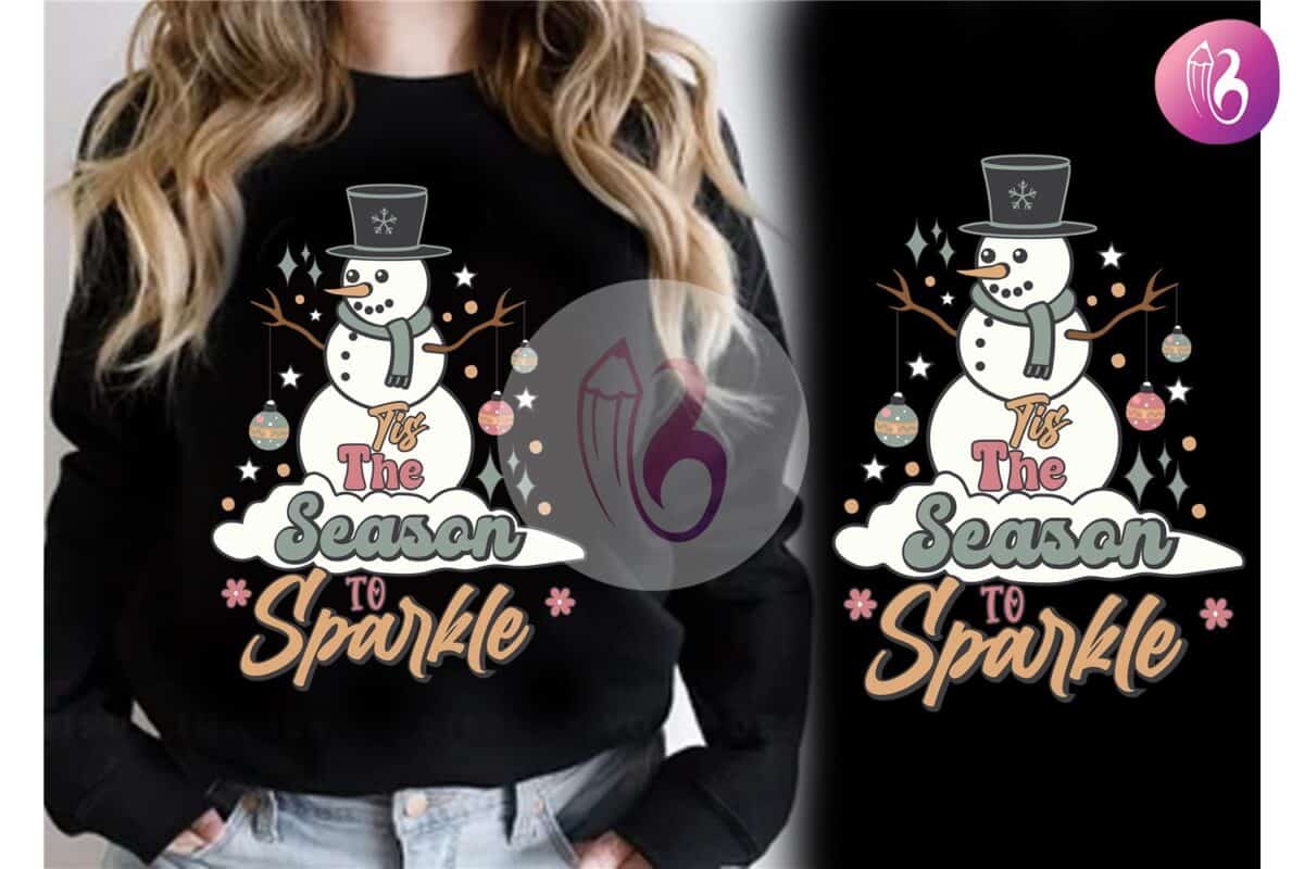 tis-the-season-to-sparkle-snowman-shirt
