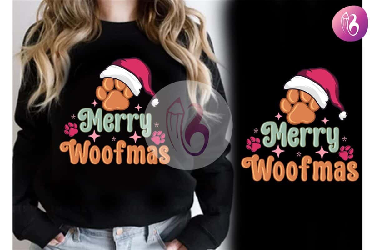 merry-woofmas-christmas-pink-dog-t-shirt