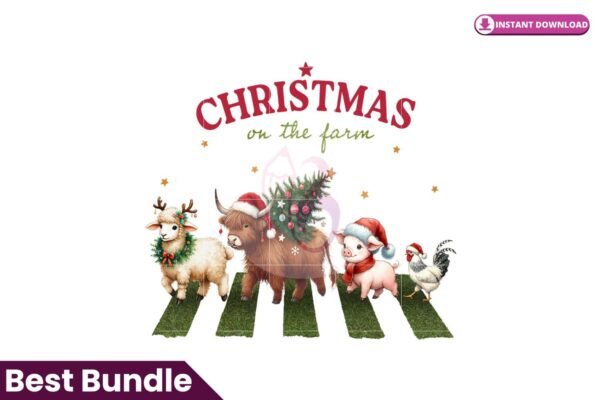 country-christmas-farm-sublimation-png