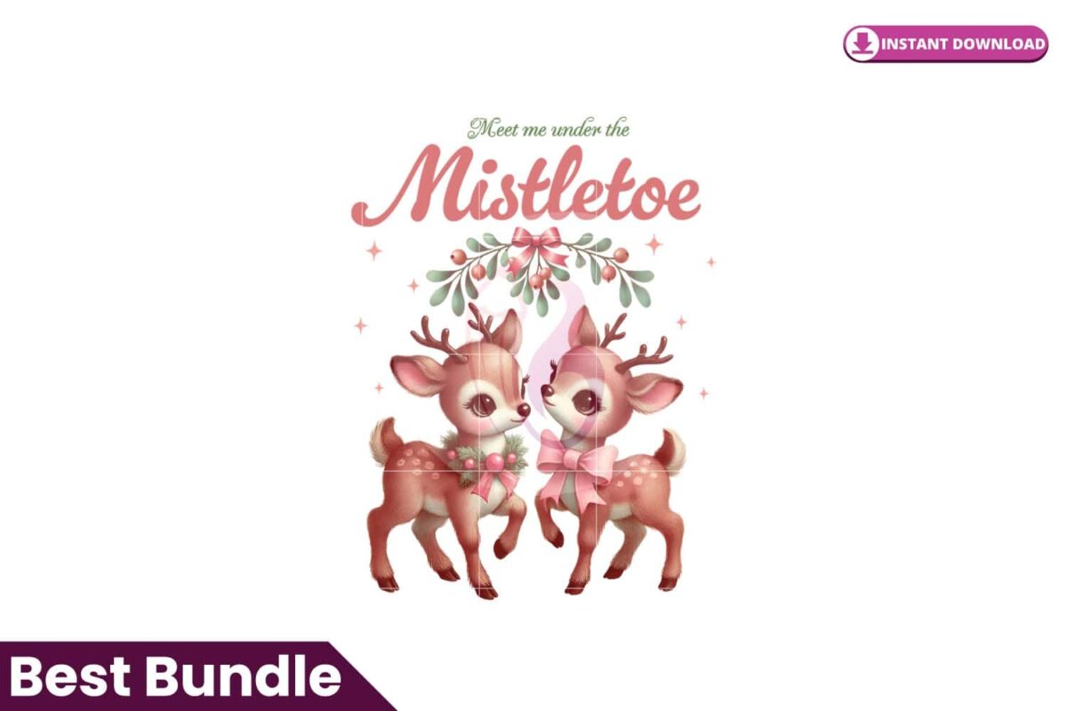 vintage-christmas-png-reindeer-mistletoe