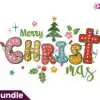 christian-merry-christmas-tree-boho-png