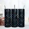 Blue LV Logo Wrap Tumbler Png