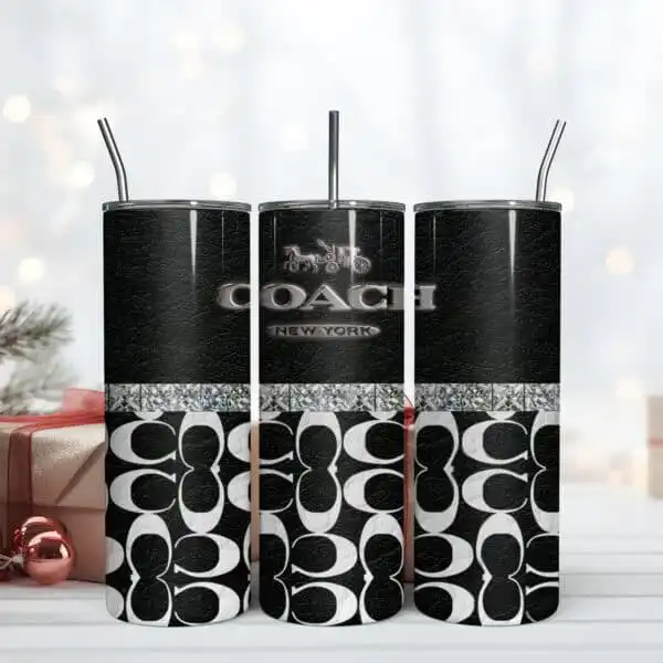 Coach Black Logo 20Oz Tumbler