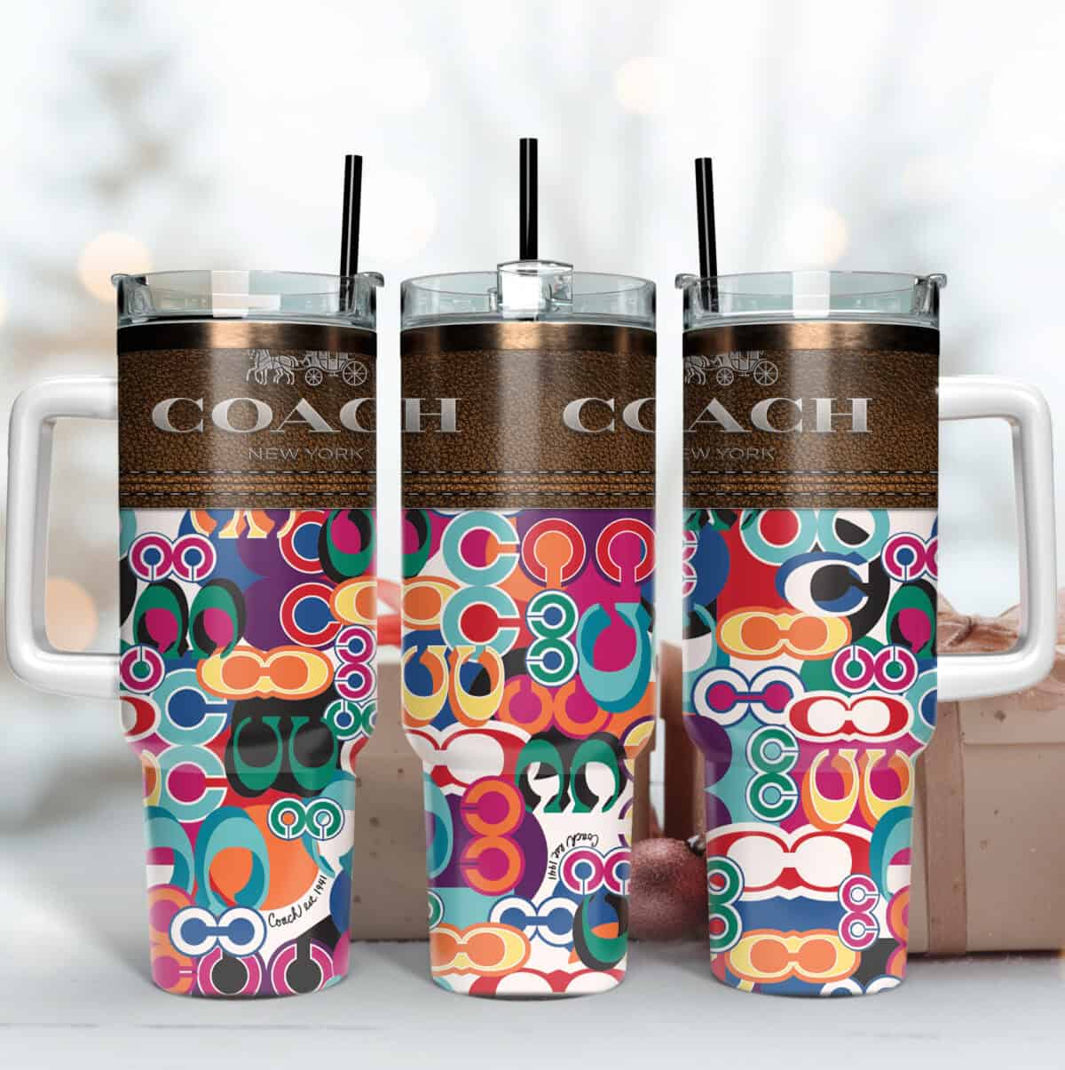 Coach Funny Logo Tumbler, 40Oz Tumbler, Coach Tumbler