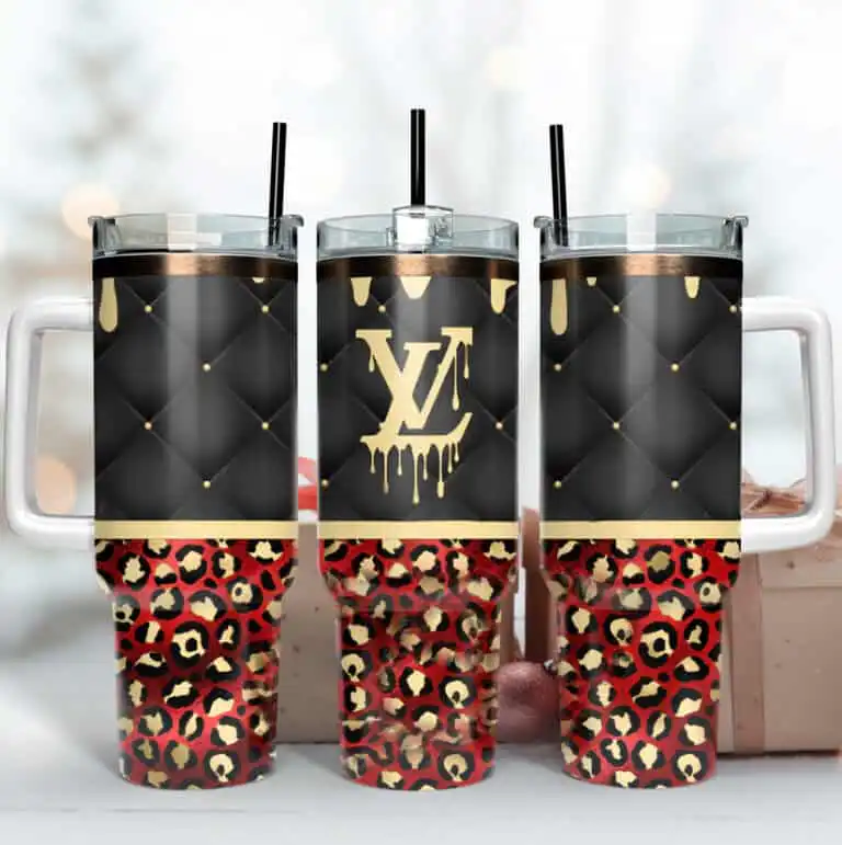 Leopard LV Logo Tumbler