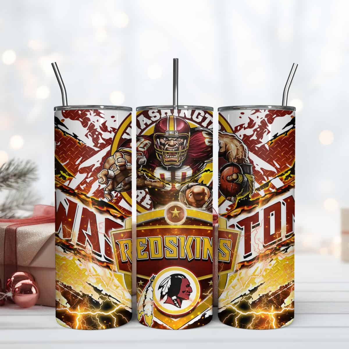 Washington Commanders Mascot 20oz Tumbler Wrap, Football Mascot 20Oz Tumbler