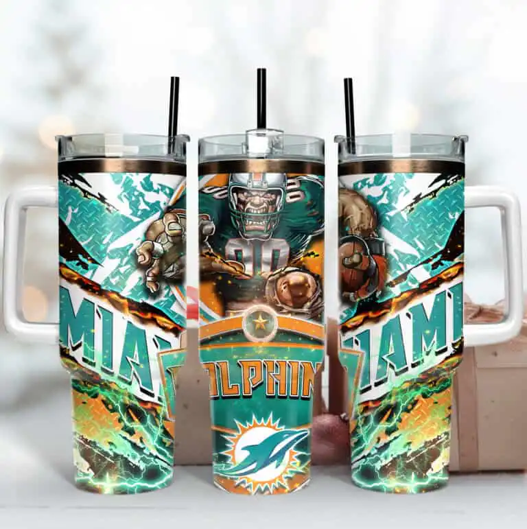 Miami Dolphins Mascot 40oz Tumbler Wrap