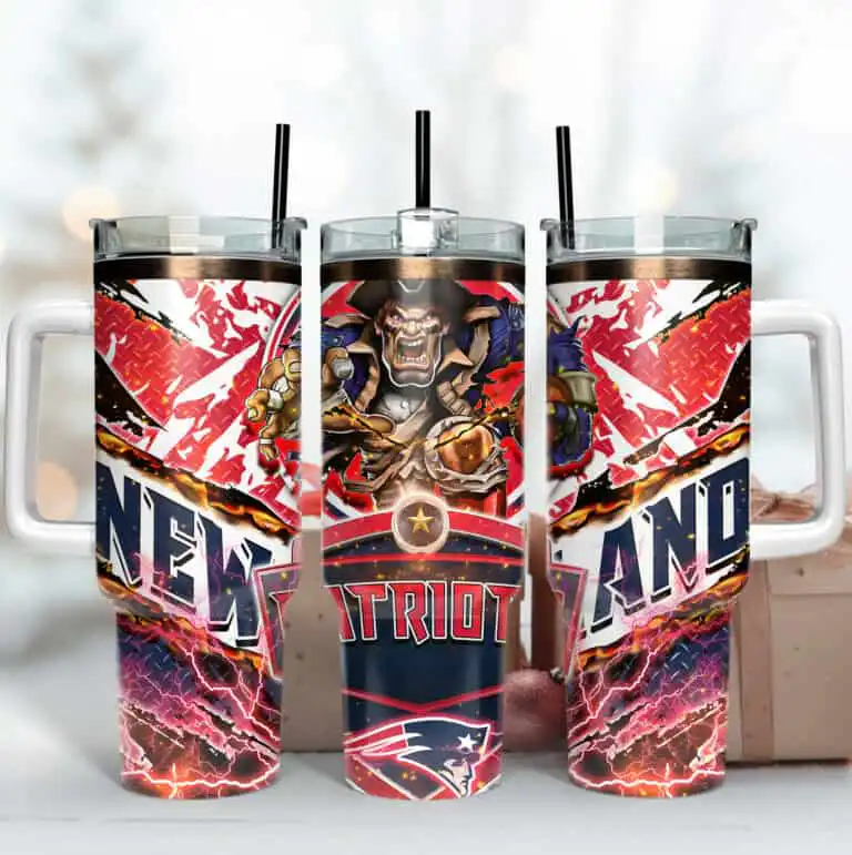 New England Patriots Mascot 40oz Tumbler Wrap