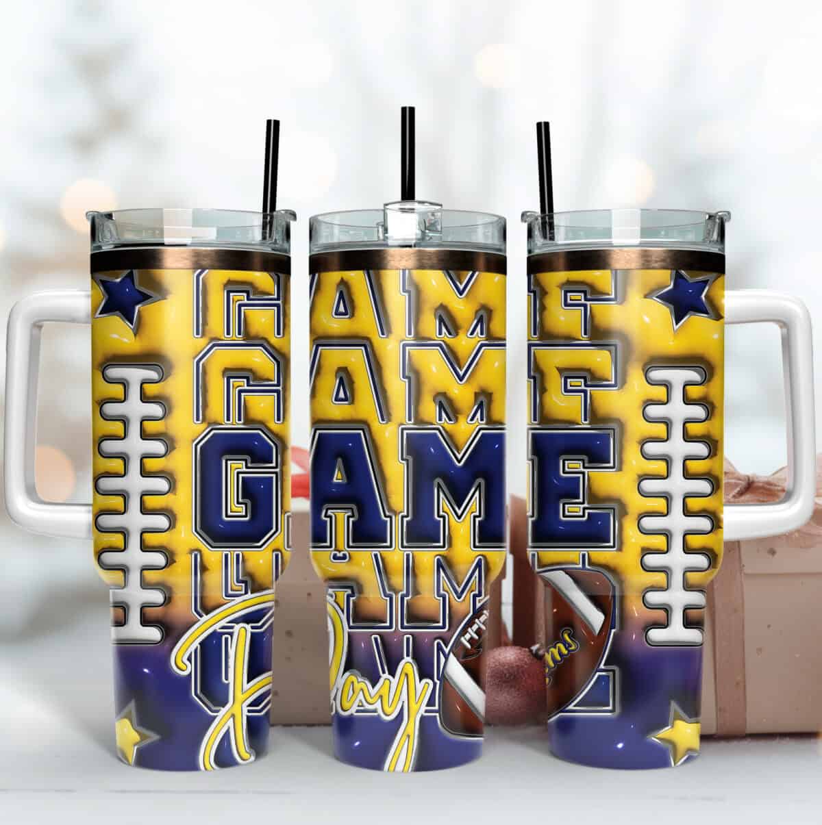 Los Angeles Rams Game Day 40Oz Tumbler Wrap, Football 40Oz Tumbler