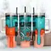 Miami Dolphins Inflated Puff Skinny Tumbler 40Oz
