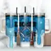 Detroit Lions Inflated Puff Skinny Tumbler 40Oz
