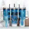 Carolina Panthers Inflated Puff Skinny Tumbler 40Oz