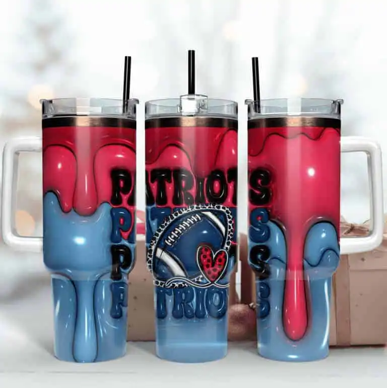 New England Patriots Inflated Puff Skinny Tumbler 40Oz